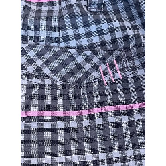 Lululemon Shorts Mens Size 30 Gray Pink Plaid Casual Walking Short Golf - Picture 4 of 8